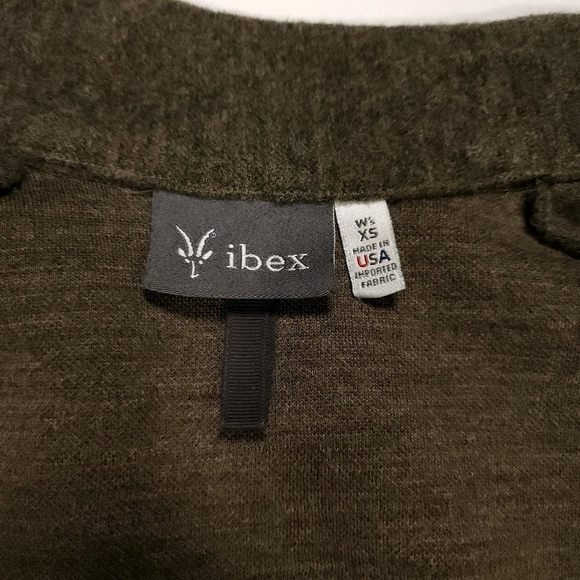 Ibex Backbay Merino Wool Tunic Jacket Womens Size XS Sweater Full Zip Green GUC! - Picture 11 of 16